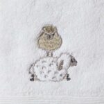 Sheep Bath Towel & Face Washer in Organza Bag