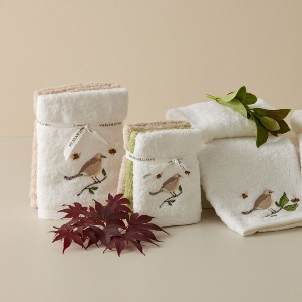 Natura Hand Towel Set of 2 (1 Plain)