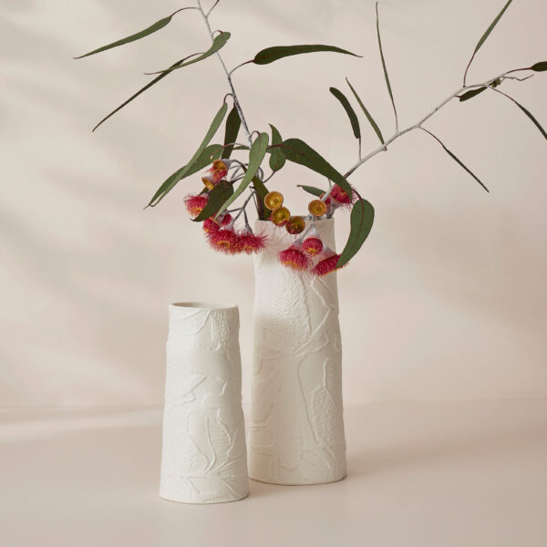 Banksia Tall Vase Small White