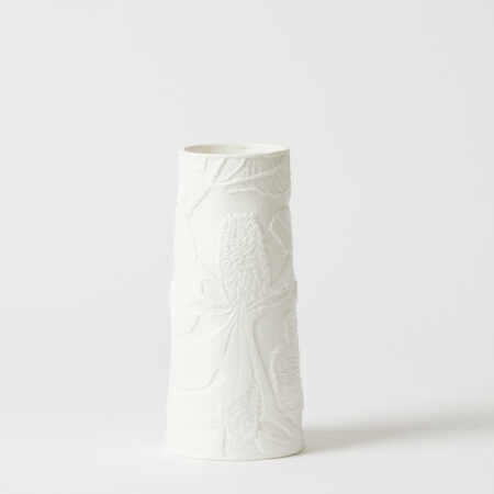 Banksia Tall Vase Small White