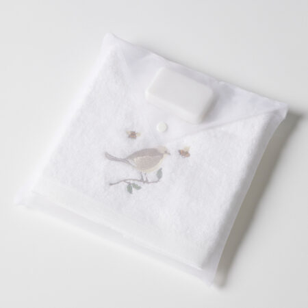 Natura Hand Towel & Soap in Organza Bag