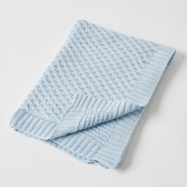 Blue Basket Weave Kit Blanket