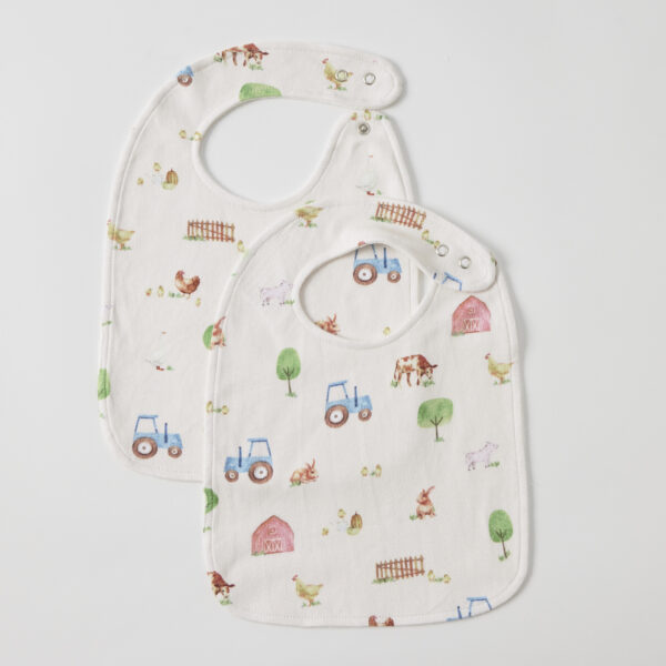 Barnyard Babies Bib Set of 2