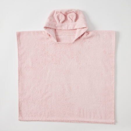 Sunshine Pink Hooded Poncho