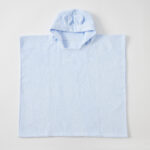 Sunshine Blue Hooded Poncho