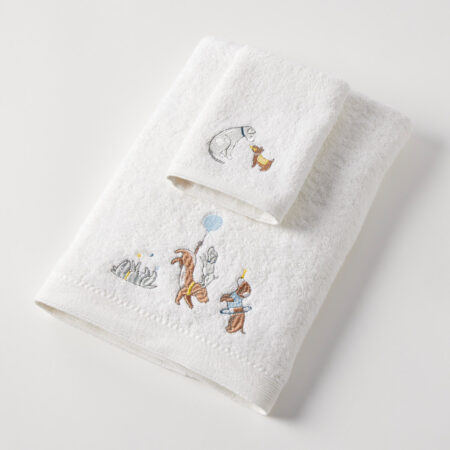Jiggle & Giggle Puppy Play Bath Towel & Face Washer in Organza Bag