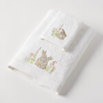 Jiggle & Giggle Some Bunny Loves You Bath Towel & Face Washer in Organza Bag
