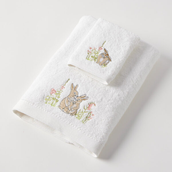 Jiggle & Giggle Some Bunny Loves You Bath Towel & Face Washer in Organza Bag