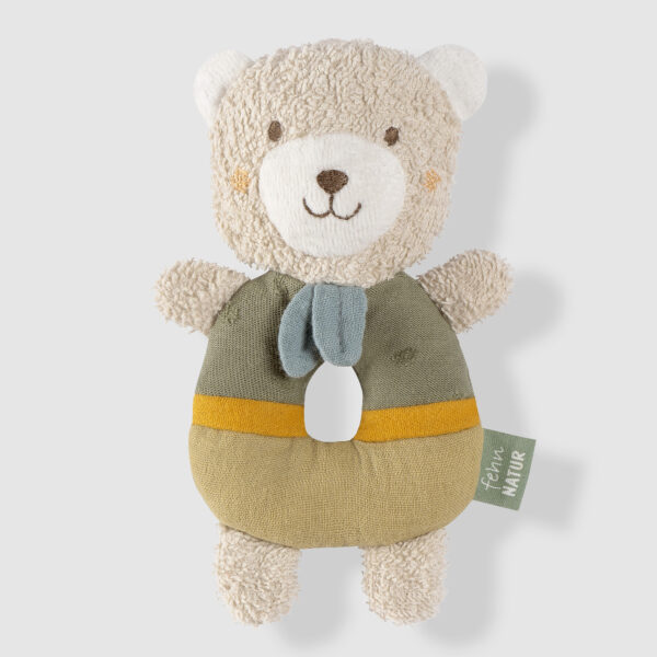 FehnNATUR Soft Ring Rattle Bear