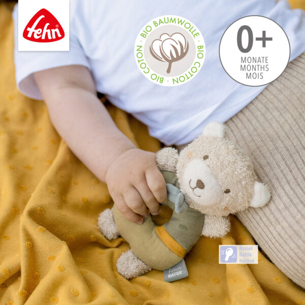 FehnNATUR Soft Ring Rattle Bear