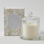 Floral Garden Glass Cloche Scented Candle - Rose