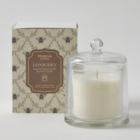 Lonicera Glass Cloche Scented Candle - Japanese Honeysuckle