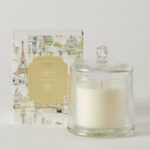 Amour Glass Cloche Scented Candle - French Linen