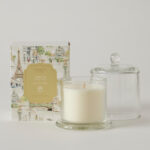 Amour Glass Cloche Scented Candle - French Linen