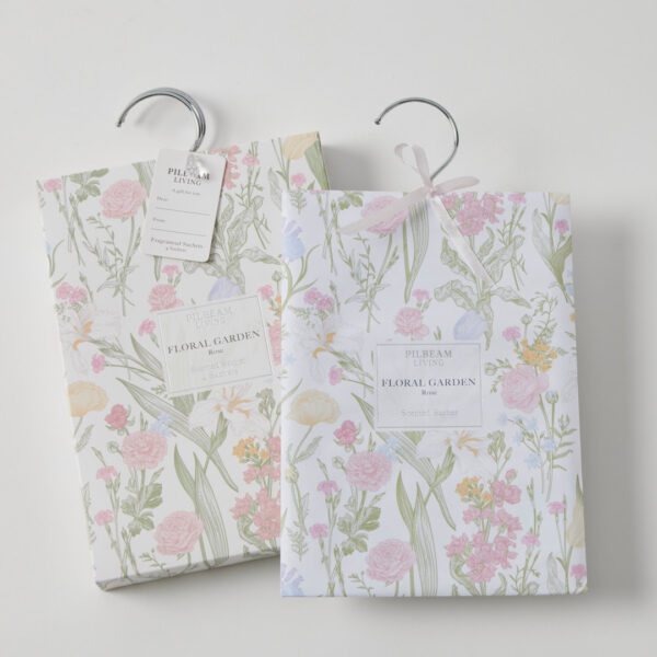 Floral Garden Scented Hanging Sachets Set of 4 - Rose