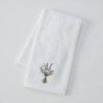 Floral Garden Hand Towel Set of 2 (1 Plain)