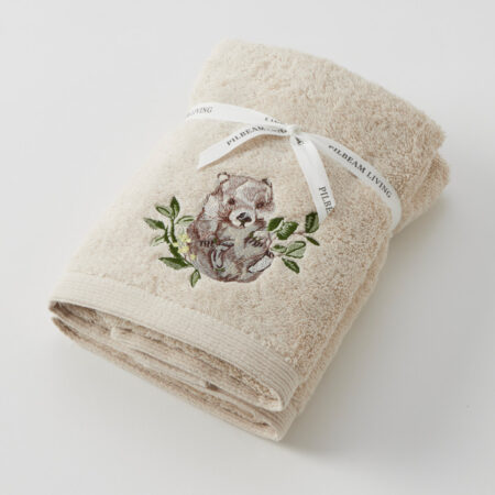 Wombat Hand Towel Set of 2 (1 Plain)