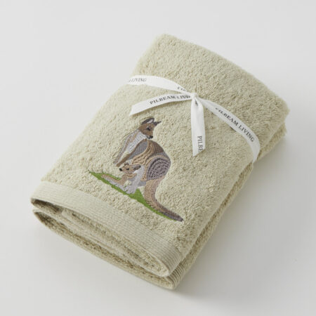 Kangaroo Hand Towel Set of 2 (1 Plain)