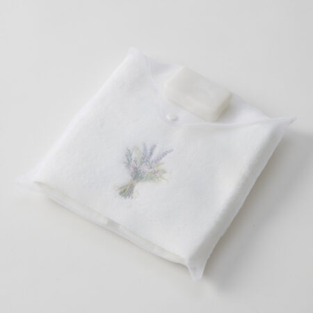 Floral Garden Hand Towel & Soap in Organza Bag