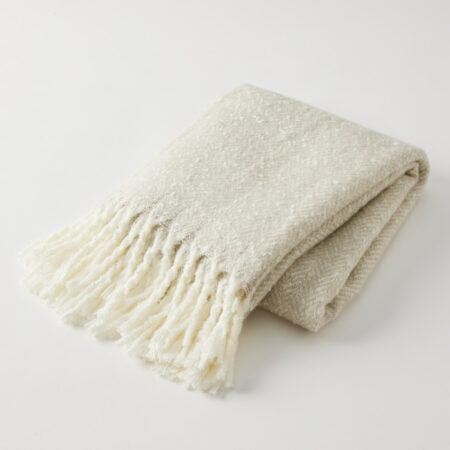 Herringbone Throw - Beige