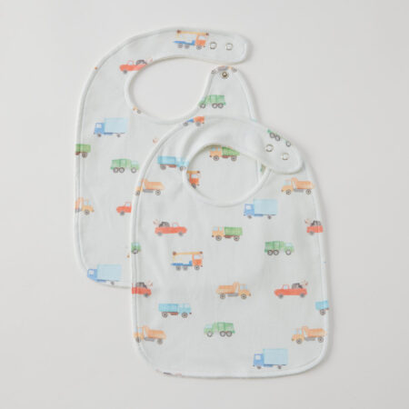 Trucking Along Muslin Bib Set of 2