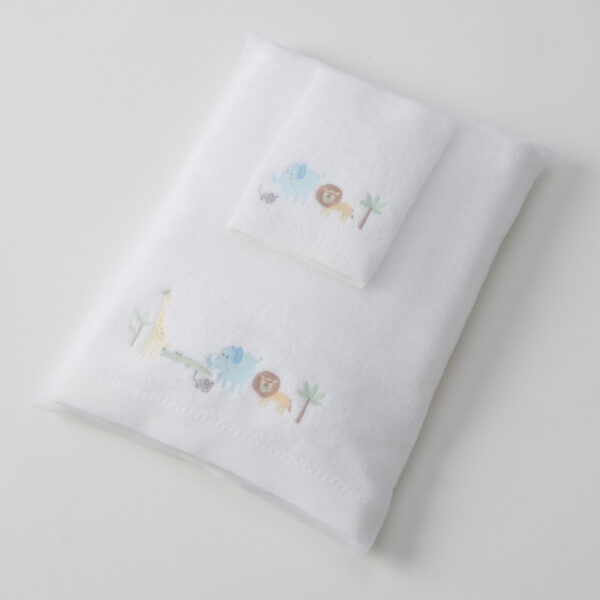 Jungle Adventure Bath Towel & Face Washer in Organza Bag