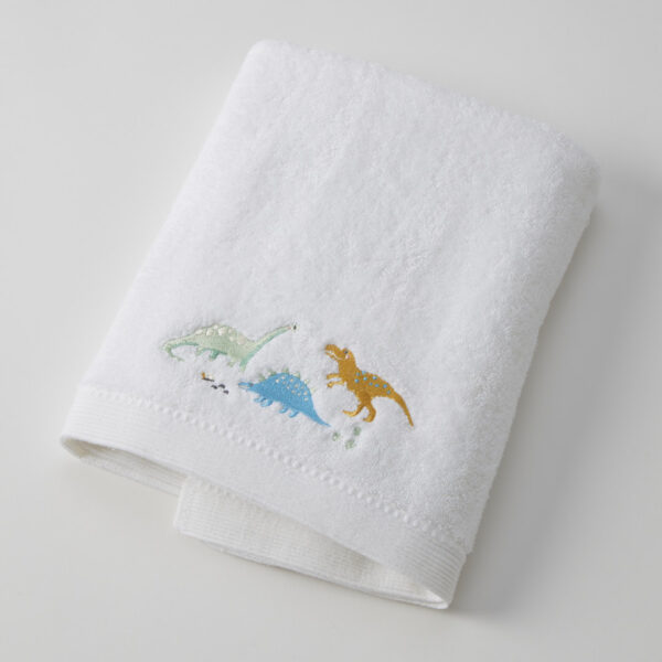 Dallying Dino Bath Towel & Face Washer in Organza Bag