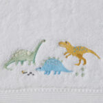 Dallying Dino Bath Towel & Face Washer in Organza Bag