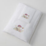 Mushroom Meadow Bath Towel & Face Washer in Organza Bag