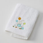 Bunny Party Bath Towel & Face Washer in Organza Bag