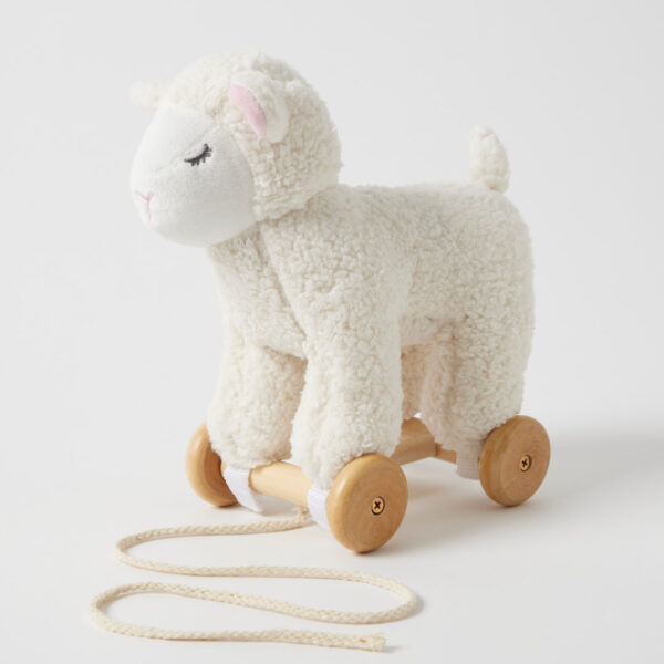 Lamb Plush Pull Along