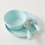 Riley Silicone Dining Set of 2 - Blue