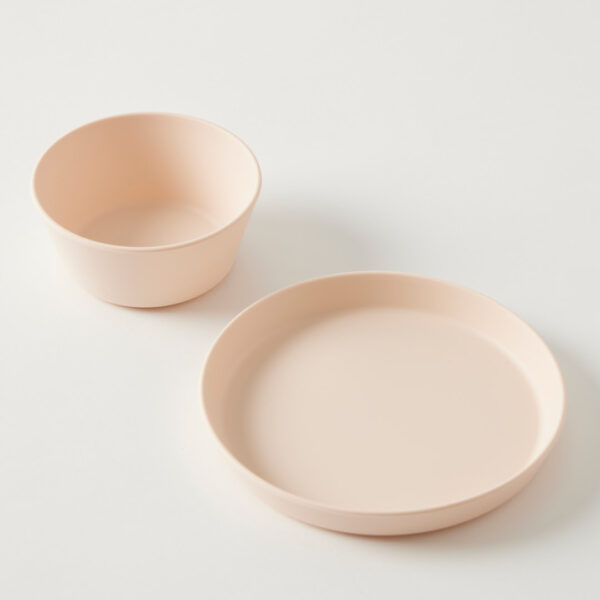 Riley Silicone Dining Set of 2 - Peach