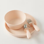 Riley Silicone Dining Set of 2 - Peach