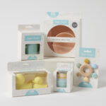 Riley Silicone Dining Set of 2 - Peach
