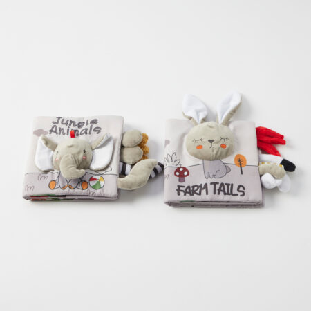 Farm Tails & Jungle Animals Fabric Books - 2 Asst Designs