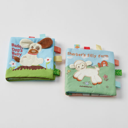 Sherbet's Silly Farm & Buddy Dog's Busy Day Fabric Books - 2 Asst Designs
