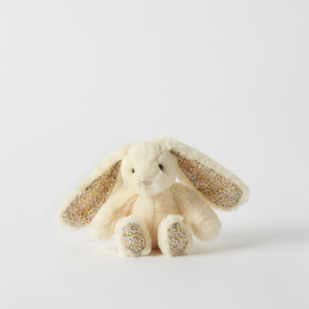 Floral Lemon Bunny Rattle
