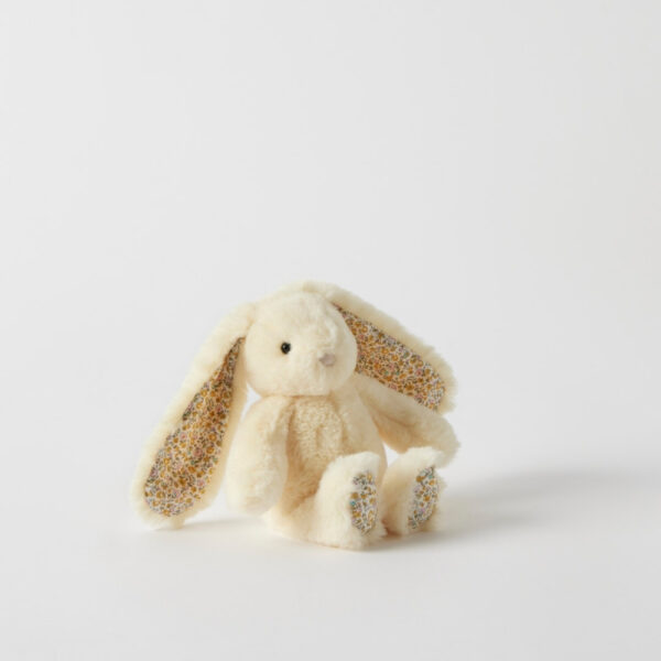 Floral Lemon Bunny Rattle
