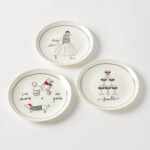 Bistro Blanc Petite Plate 3 Asst Designs
