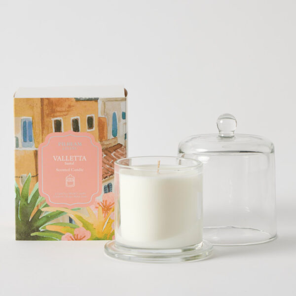 Valletta Glass Cloche Scented Candle - Santal