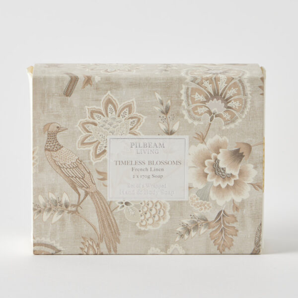 Timeless Blossoms Scented Soap Gift Set of 2 - French Linen