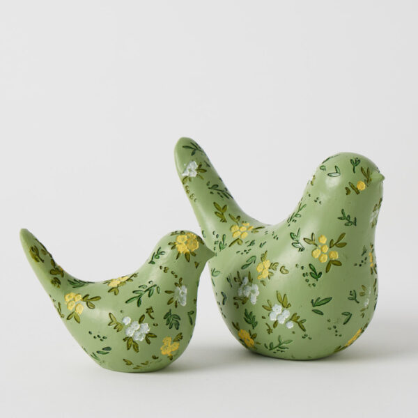 Blooming Bird Sculpture Small - Green