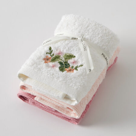 Anjou Face Washer Set of 3 (2 Plain)