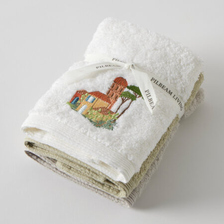 Valletta Face Washer Set of 3 (2 Plain)