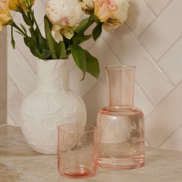Blooming Bee 770ml Carafe Set - Pink
