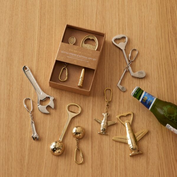 Golf Ball Bottle Opener & Keyring Set