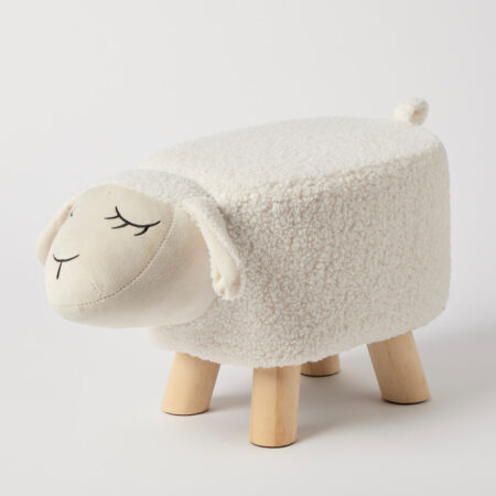 Jiggle & Giggle Lamb Bouclé Kids Stool