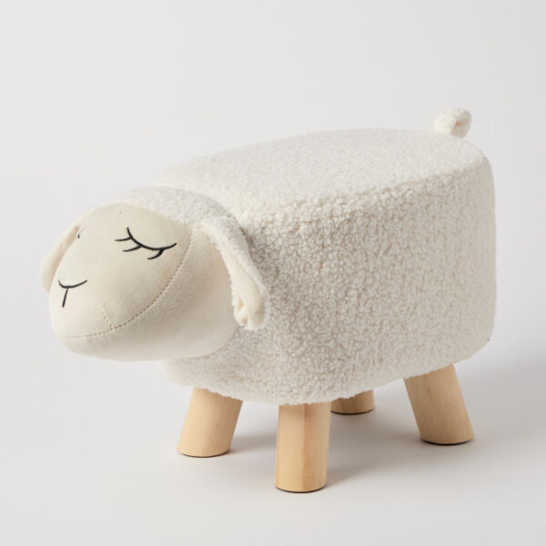Jiggle & Giggle Lamb Bouclé Kids Stool