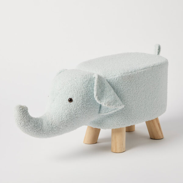 Jiggle & Giggle Elephant Bouclé Kids Stool